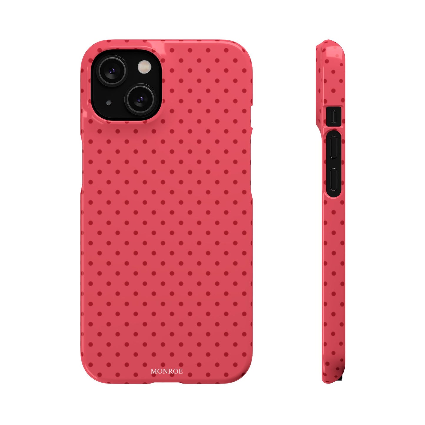 Coral Polka Dot Snap Phone Case