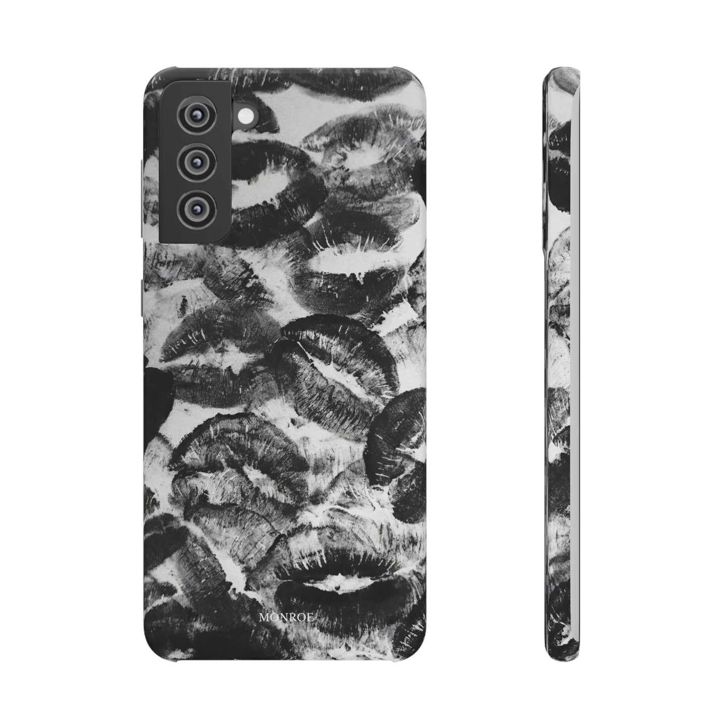 Black & White Kiss Print Case