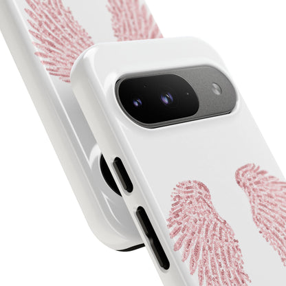 White & Pink Wings Tough Case