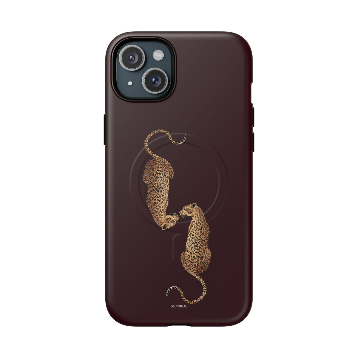 Burgundy Leopard Duo MagSafe Case