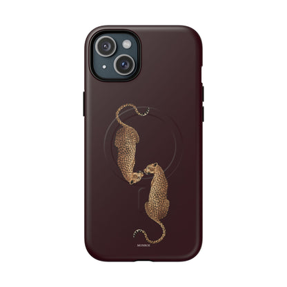 Burgundy Leopard Duo MagSafe Case