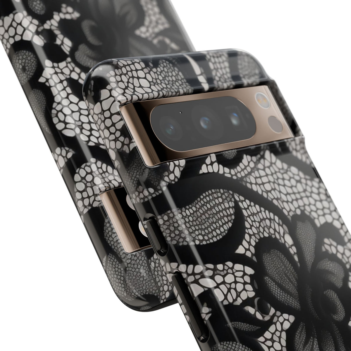 Black Floral Vintage Case