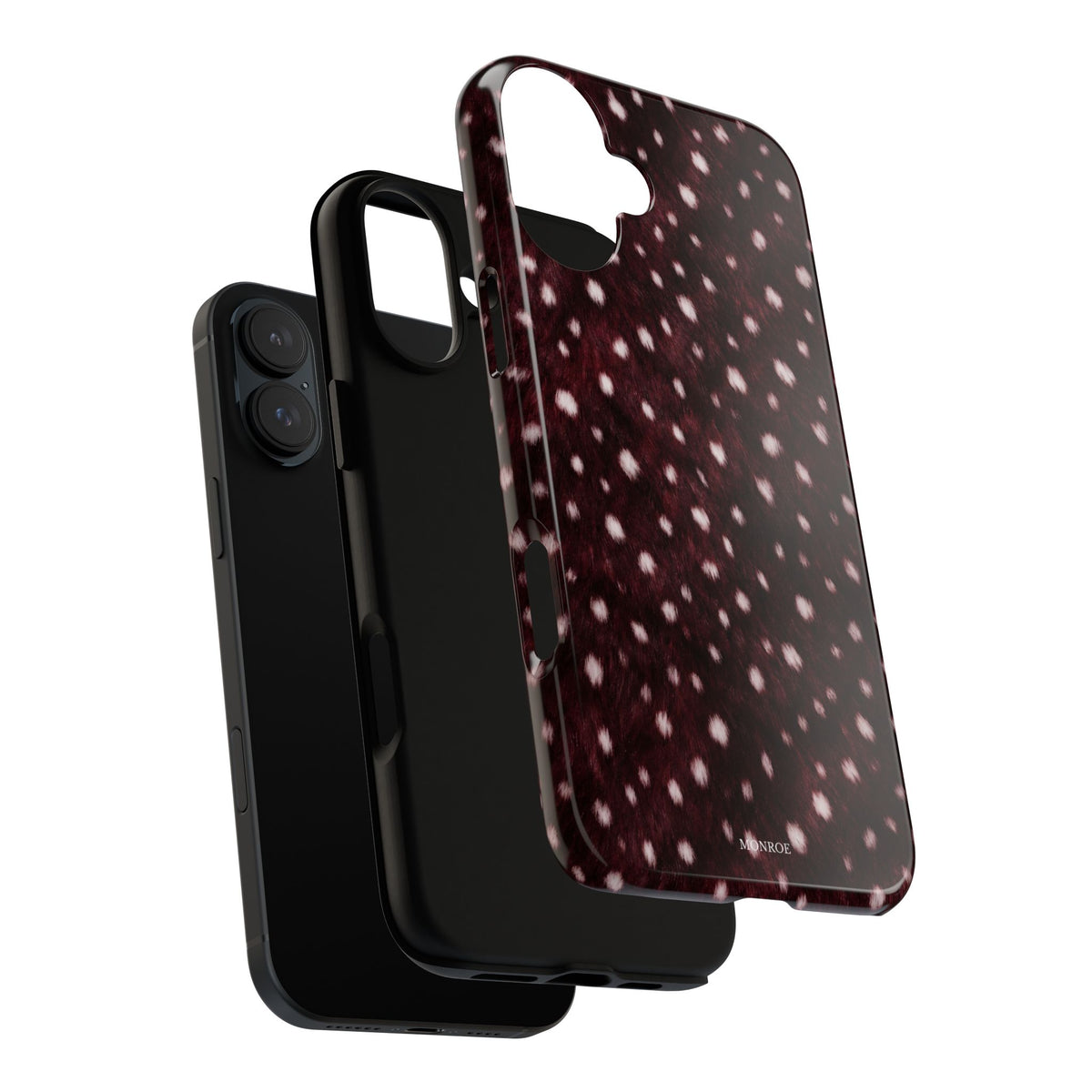 Burgundy Spotted Fur Tough Case