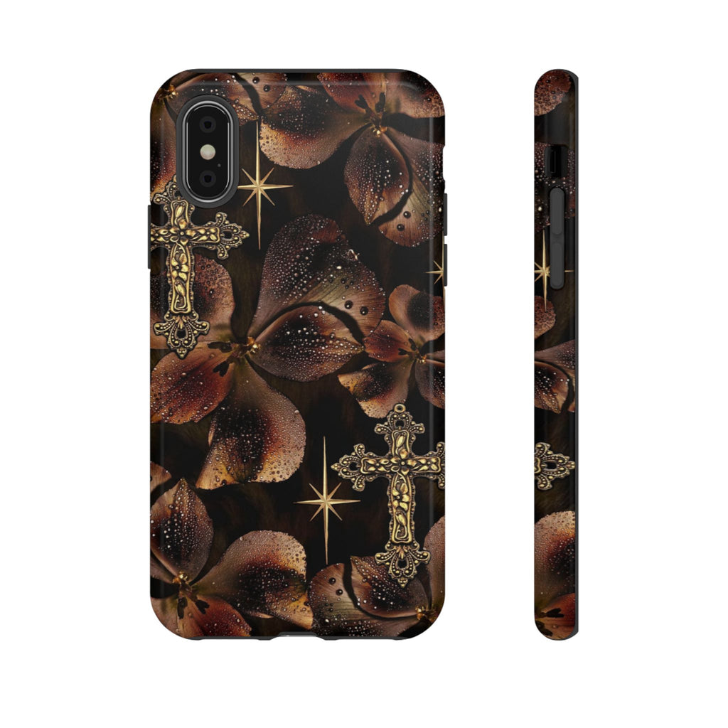 Floral Cross Pattern Tough Case