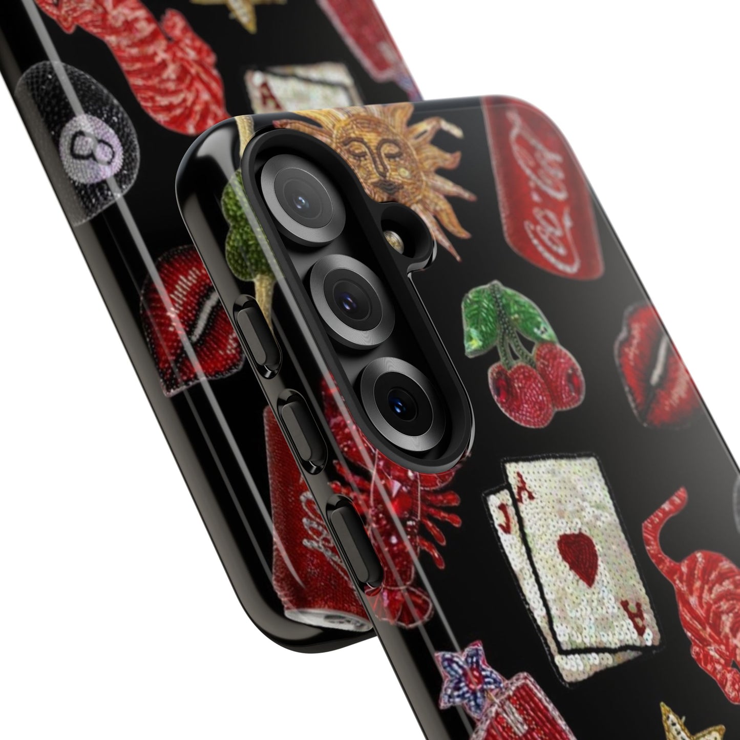 Retro Patch Motif Tough Case