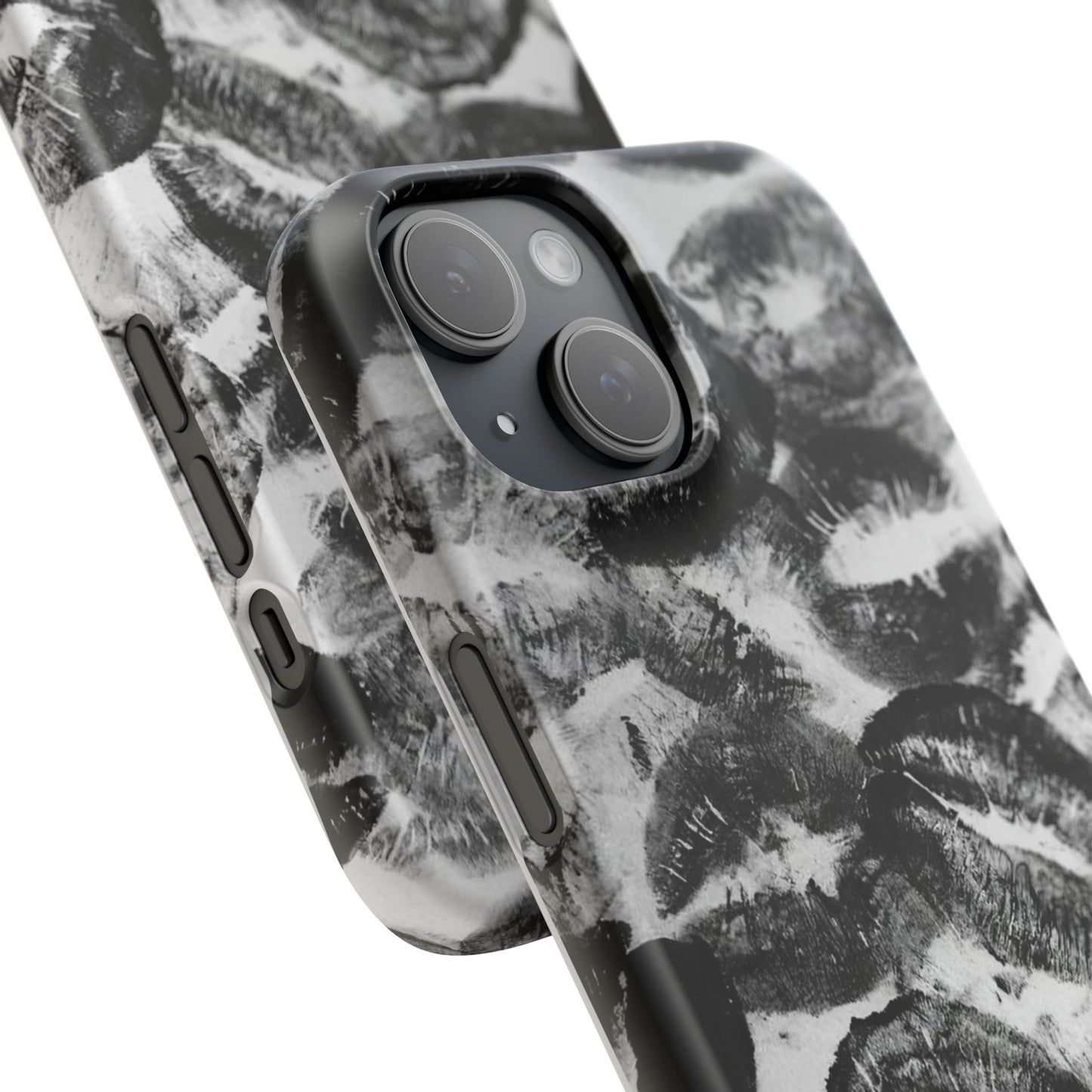 Black & White Kiss Print Case