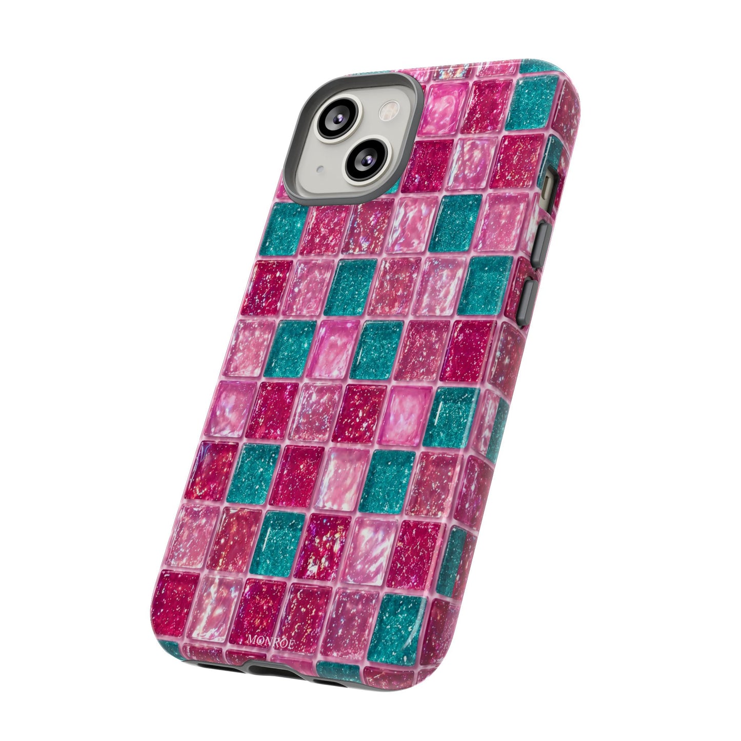 Pink Teal Mosaic Tough Case