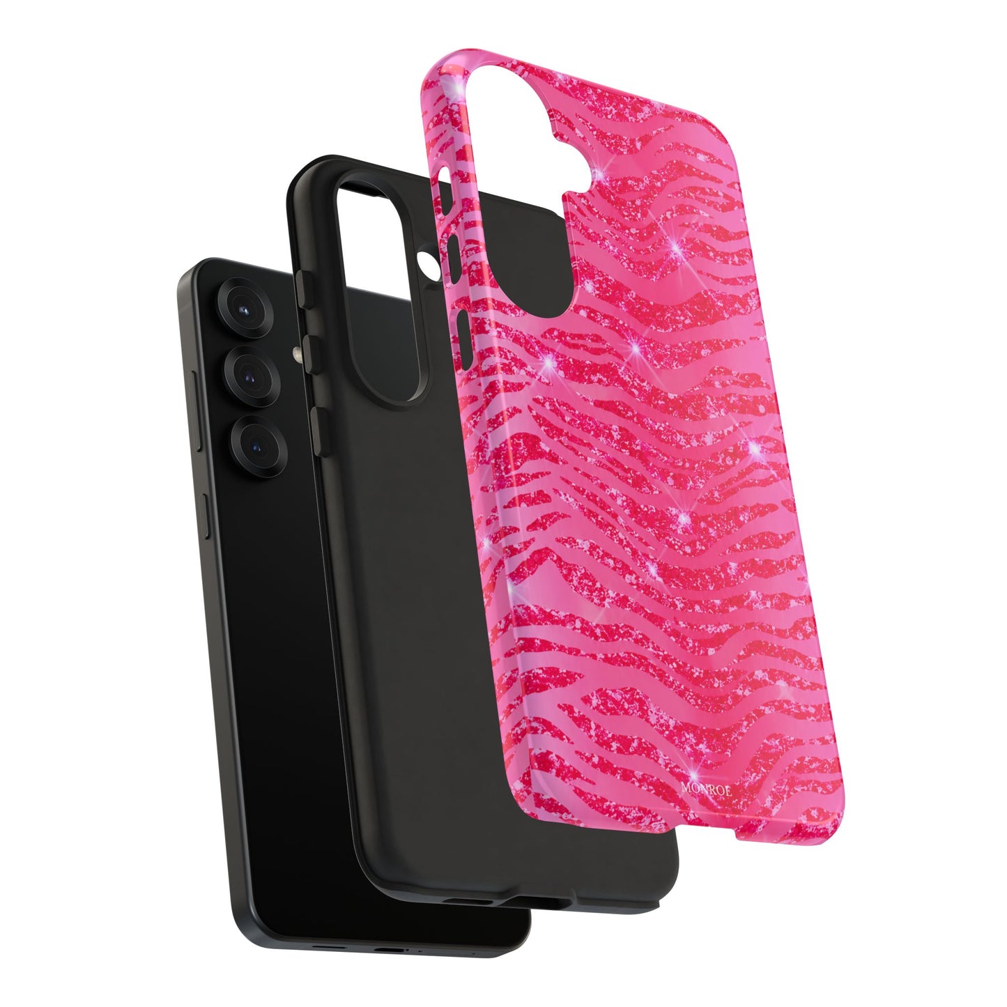 Pink Glitter Zebra Tough Case
