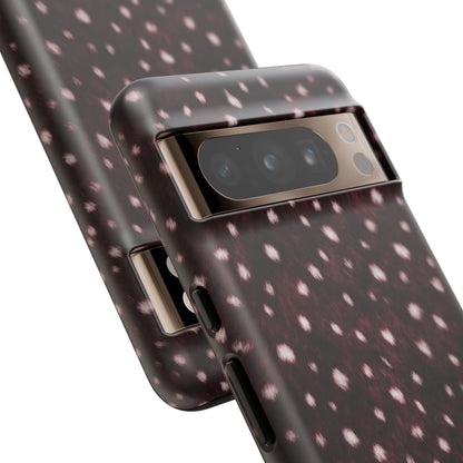 Burgundy Spotted Fur Tough Case