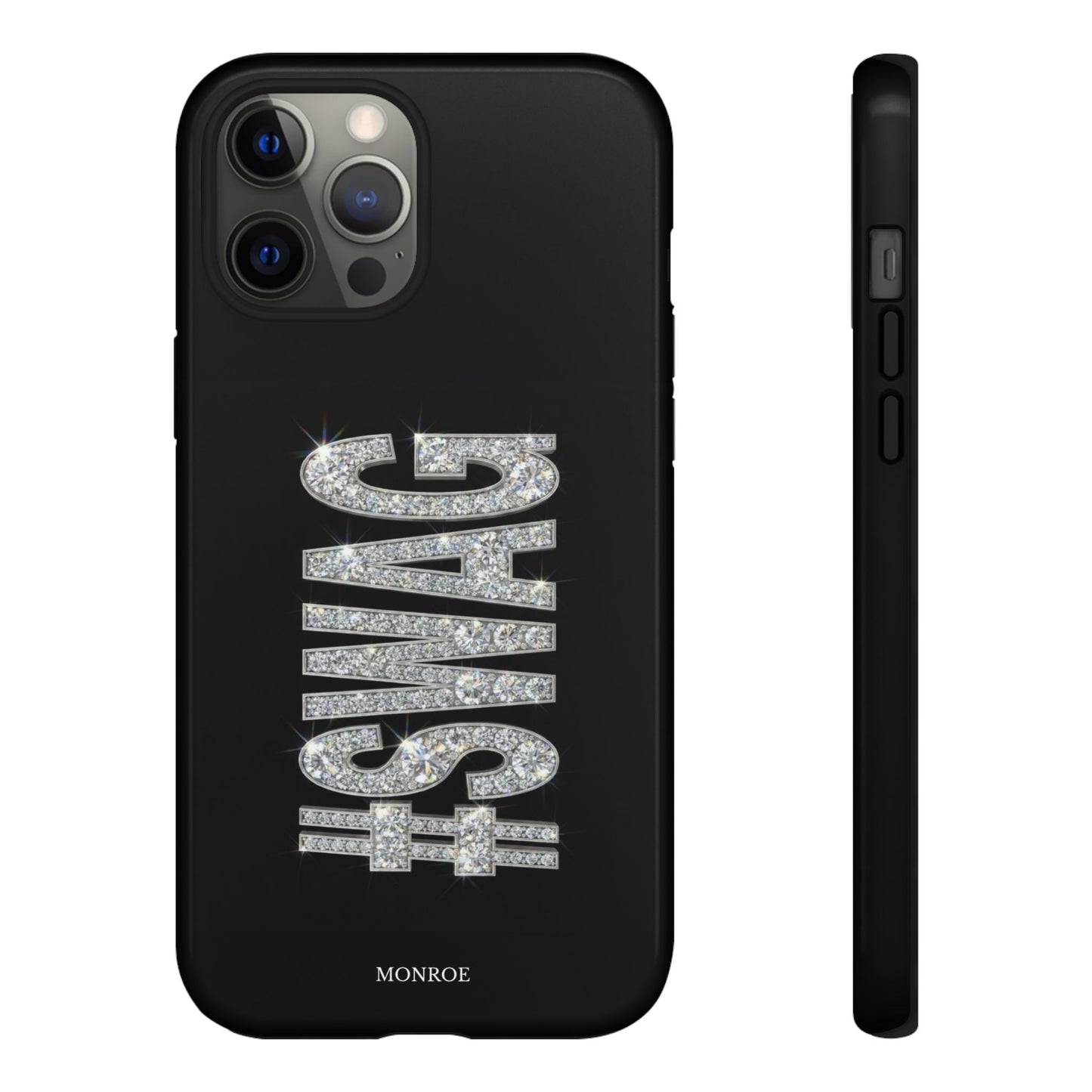 “#SWAG” Black Bling Tough Case