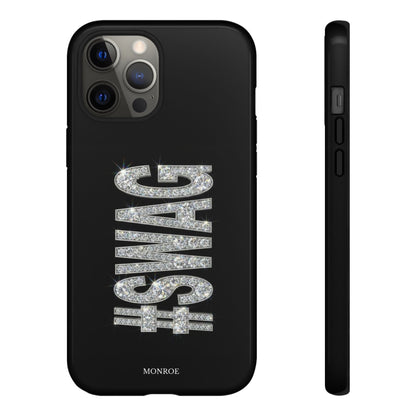 “#SWAG” Black Bling Tough Case