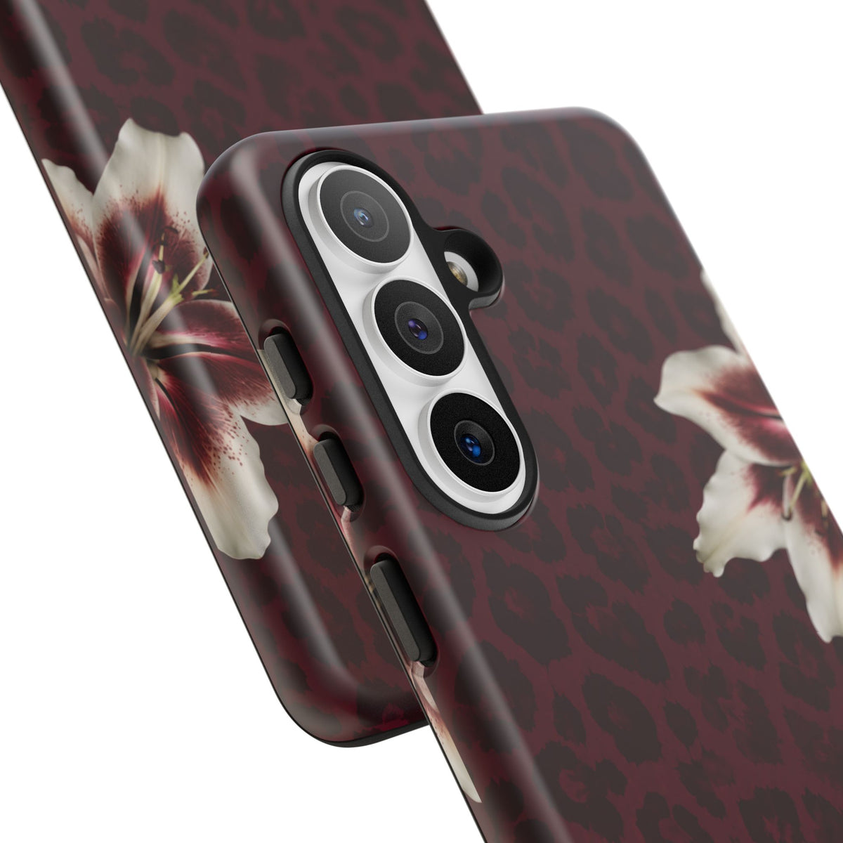 Burgundy Lily Leopard Tough Case