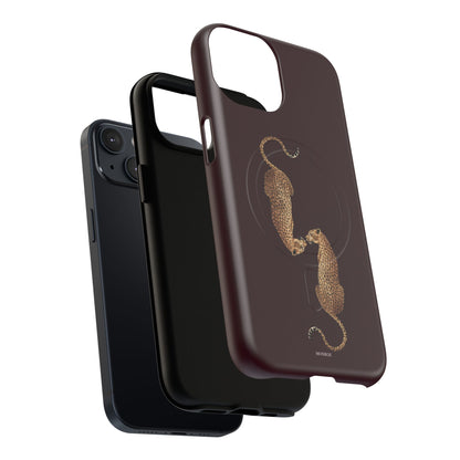 Burgundy Leopard Duo MagSafe Case