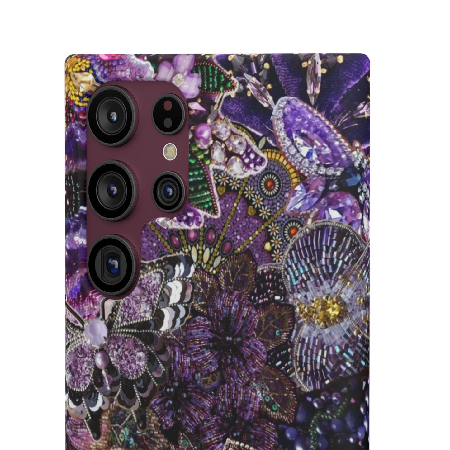 Purple Floral Butterfly Case