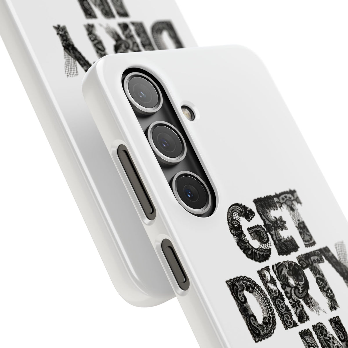 Get Dirty in Paris White Snap Case