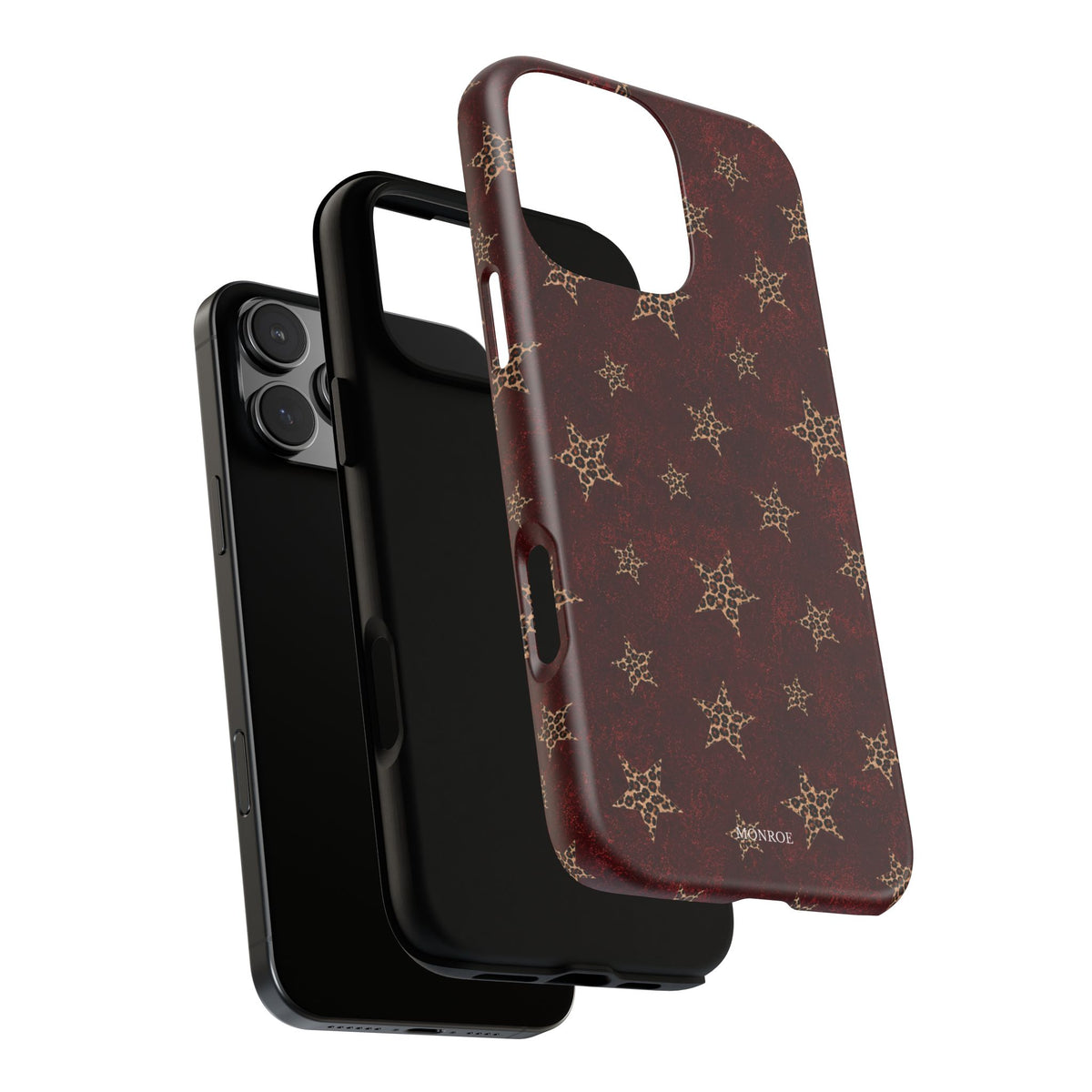Burgundy Leopard Star Tough Case