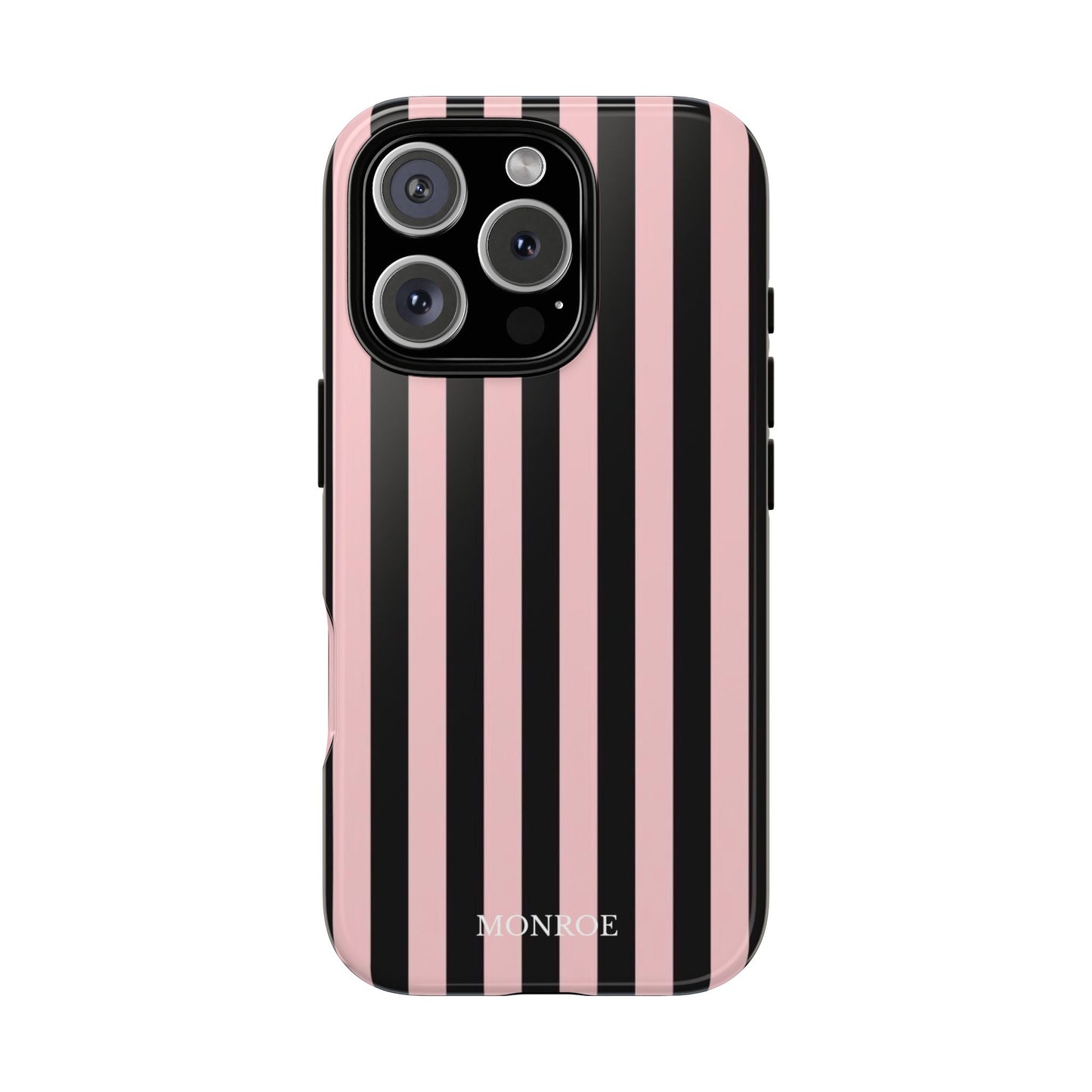 Striped Pink & Black Tough Case