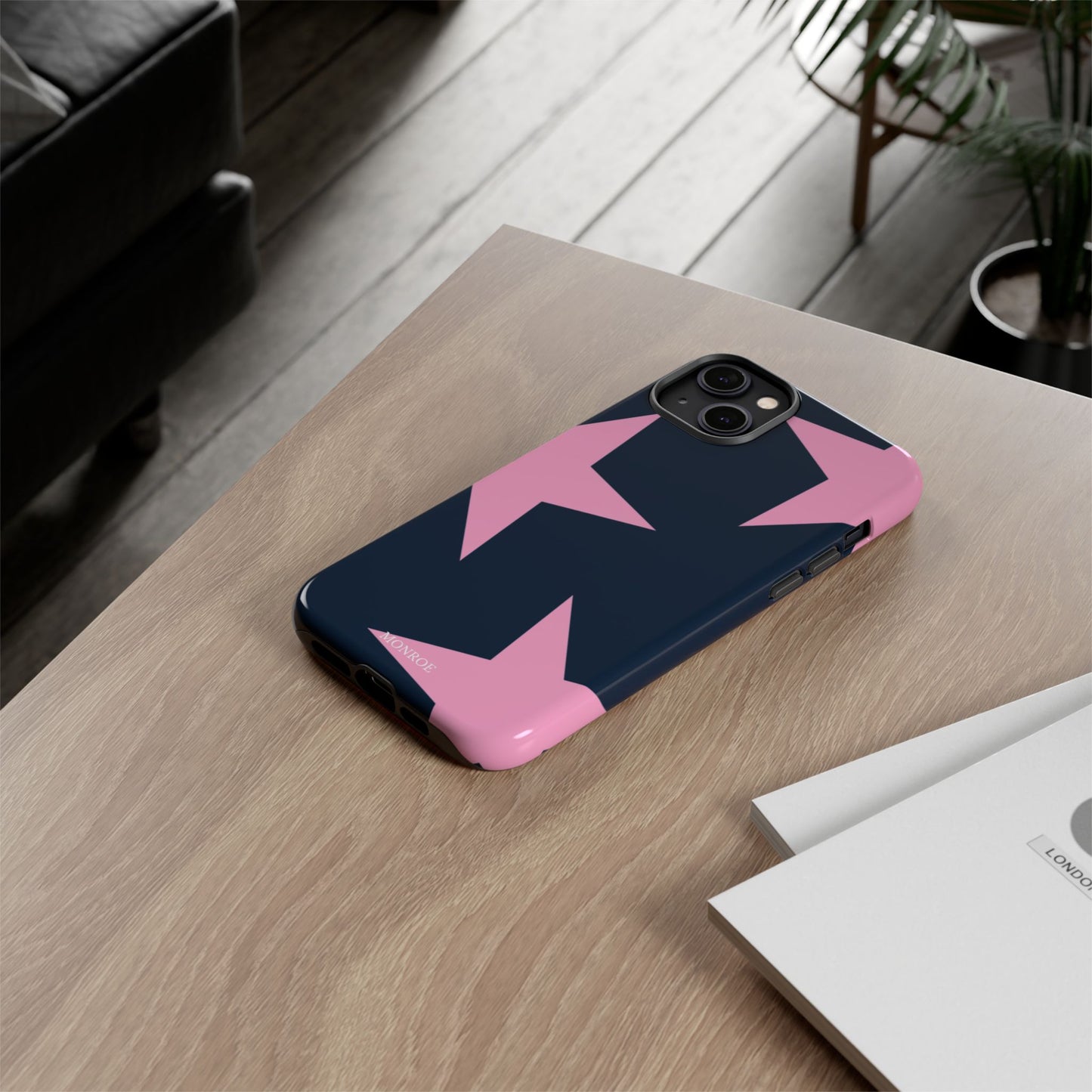 Navy & Pink Star Tough Cover