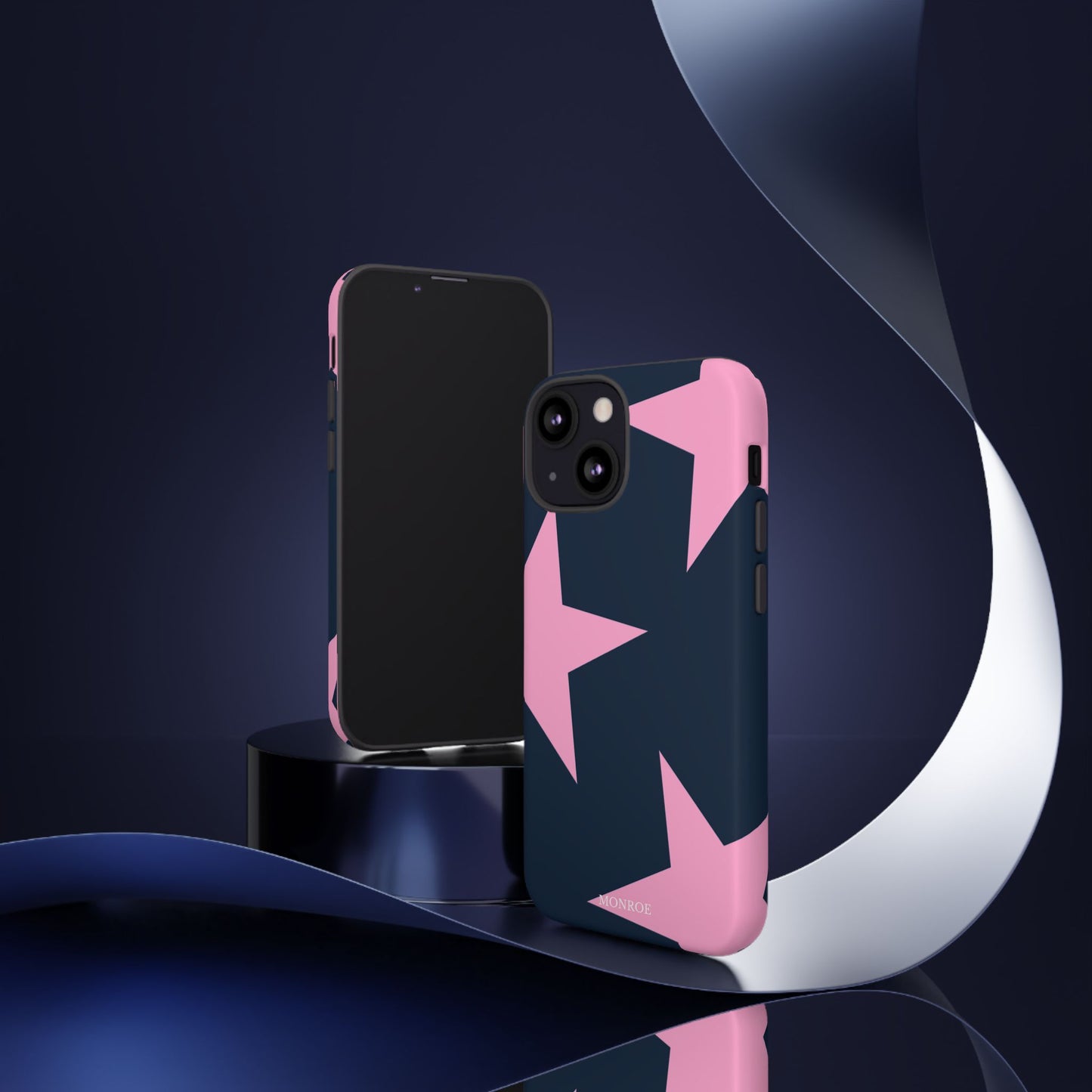 Navy & Pink Star Tough Cover