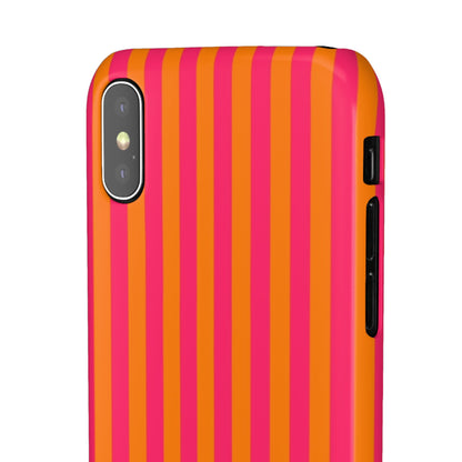 Striped Orange & Pink Case