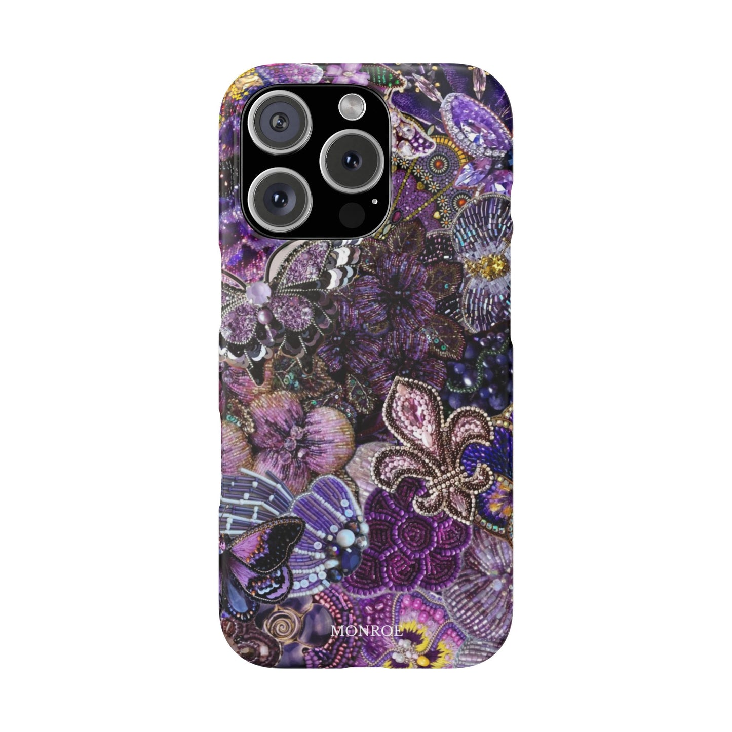 Purple Floral Butterfly Case