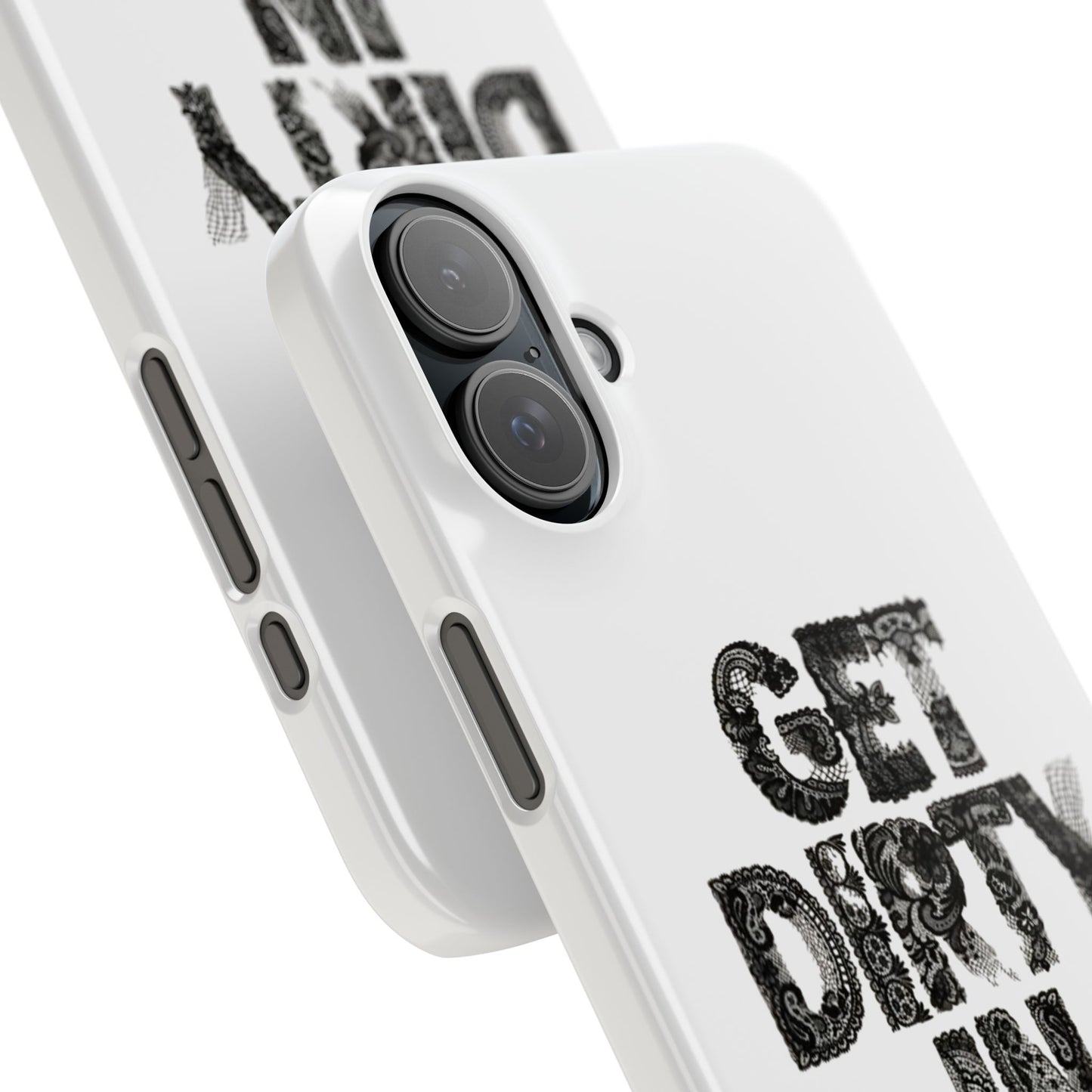 Get Dirty in Paris White Snap Case