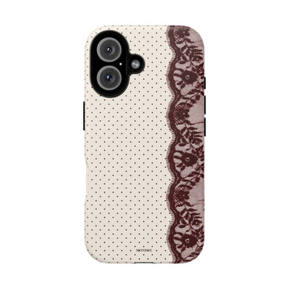 Burgundy Lace Edge Tough Case