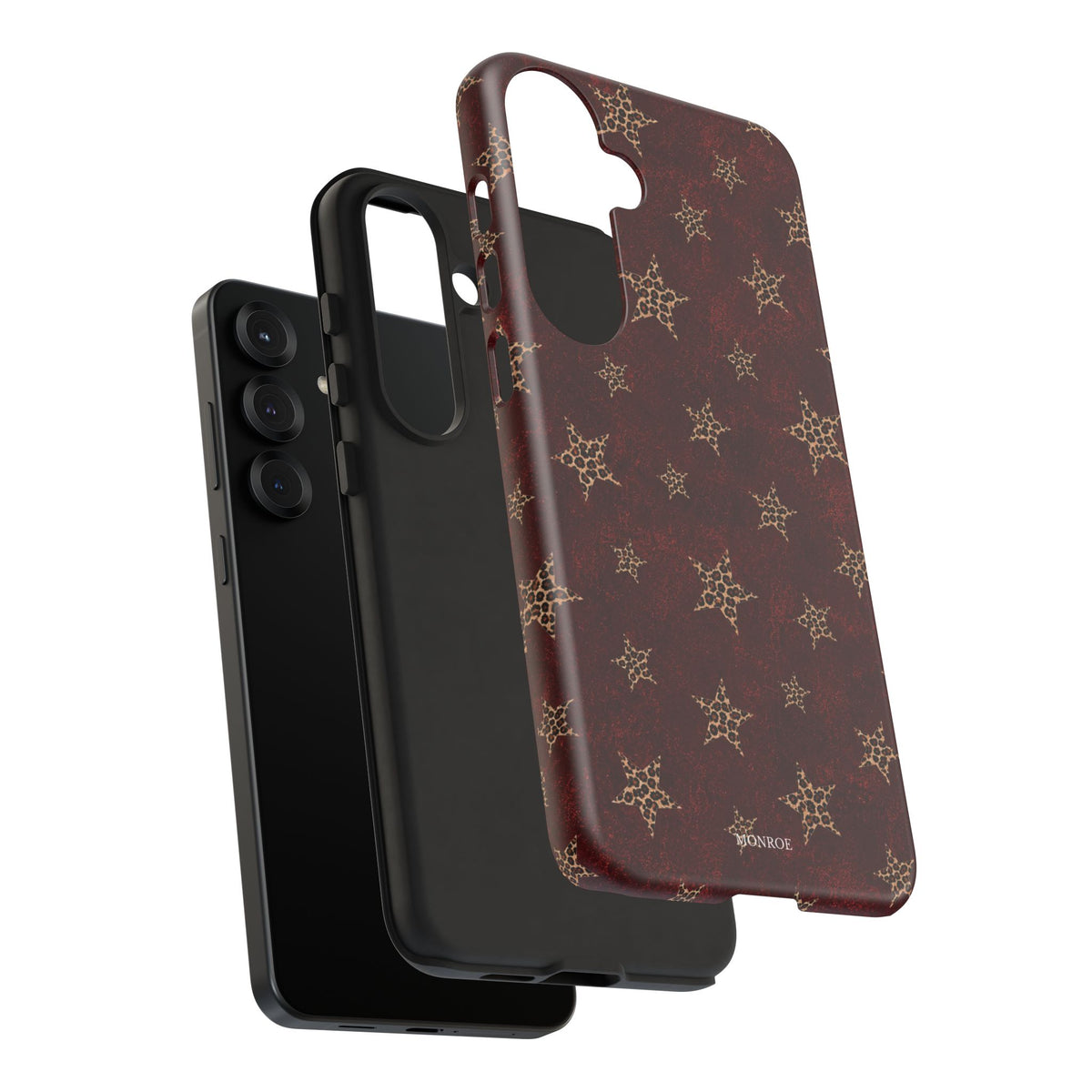 Burgundy Leopard Star Tough Case
