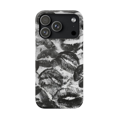Black & White Kiss Print Case