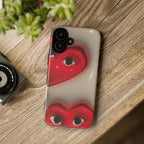 3D Hearts Phone Case