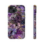 Purple Fleur-de-Lis Floral Tough Phone Case