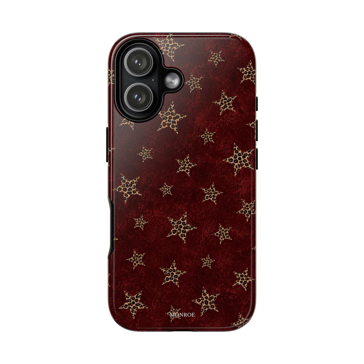 Burgundy Leopard Star Tough Case
