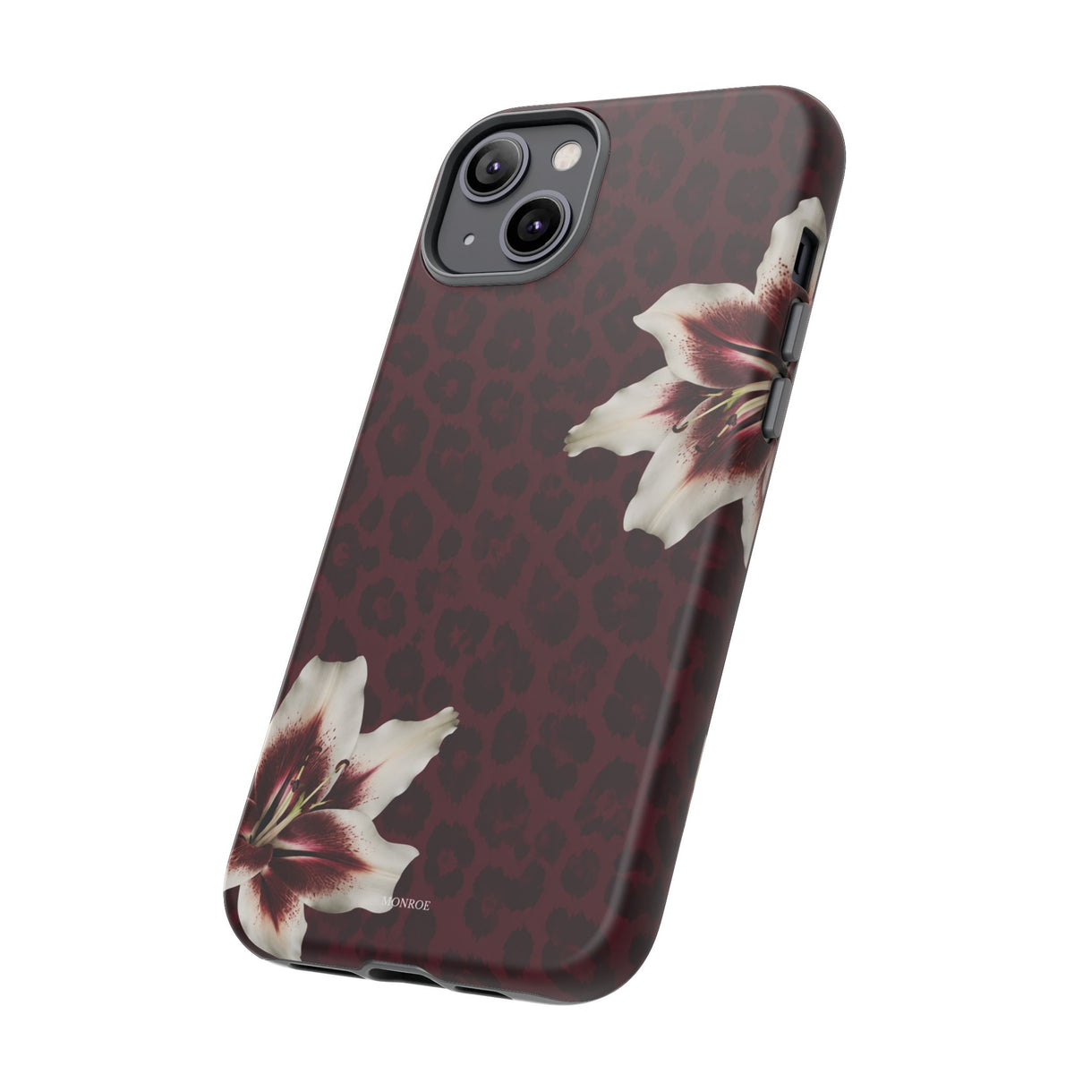 Burgundy Lily Leopard Tough Case