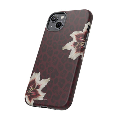 Burgundy Lily Leopard Tough Case