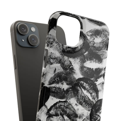 Black & White Kiss Print Case