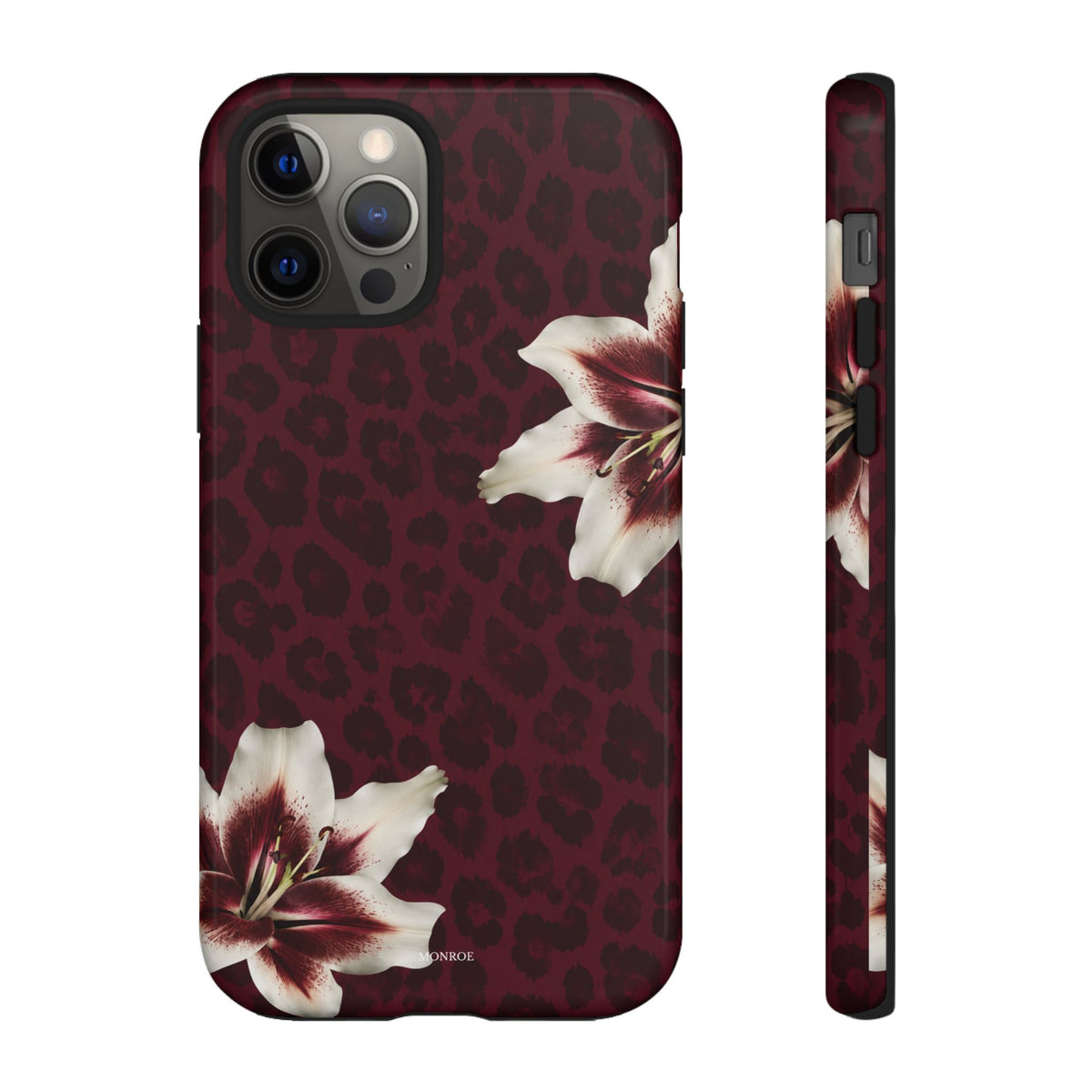 Burgundy Lily Leopard Tough Case