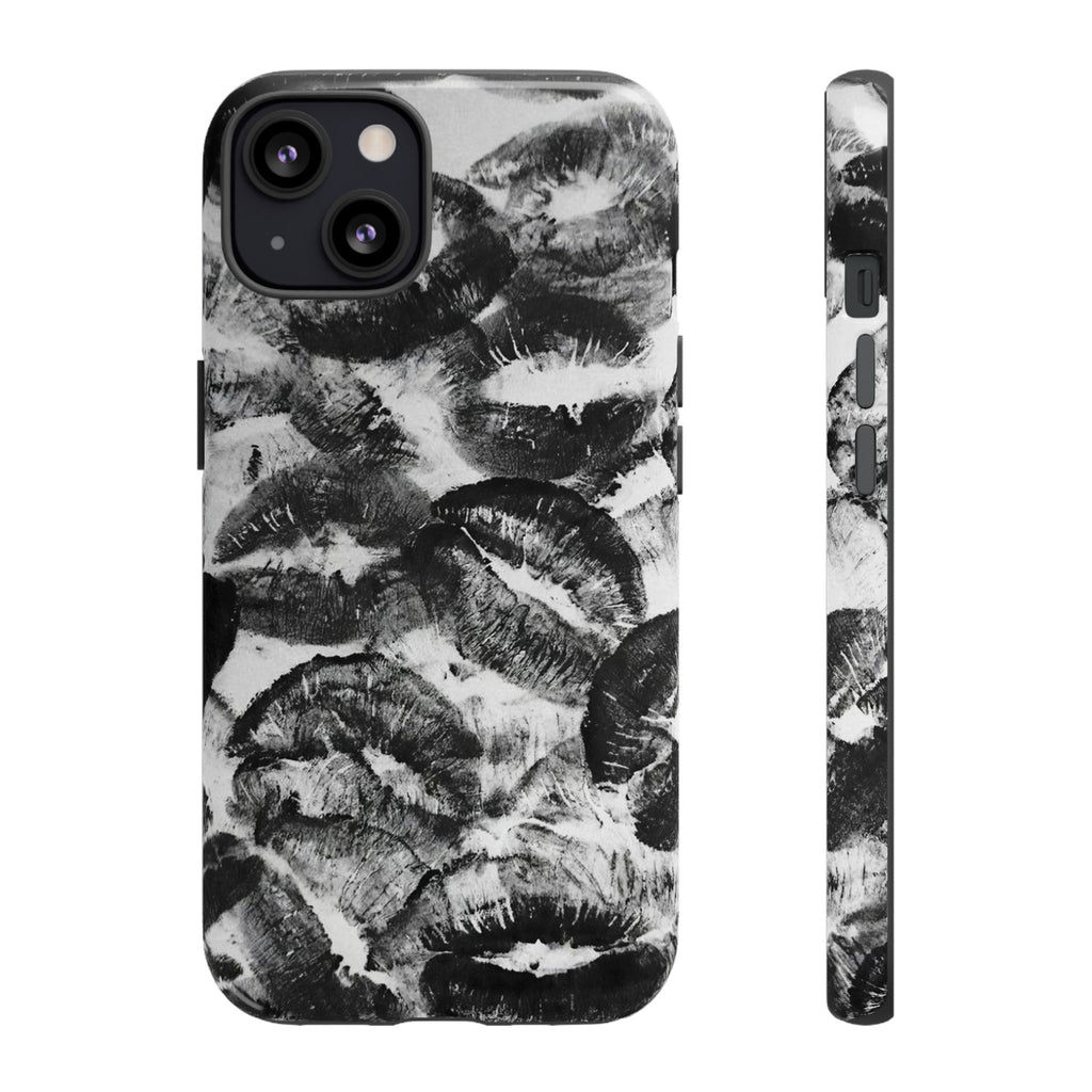 Black and Kiss Design Phone Case