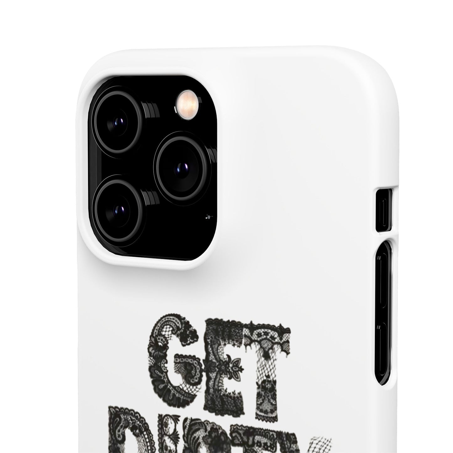 Get Dirty in Paris White Snap Case