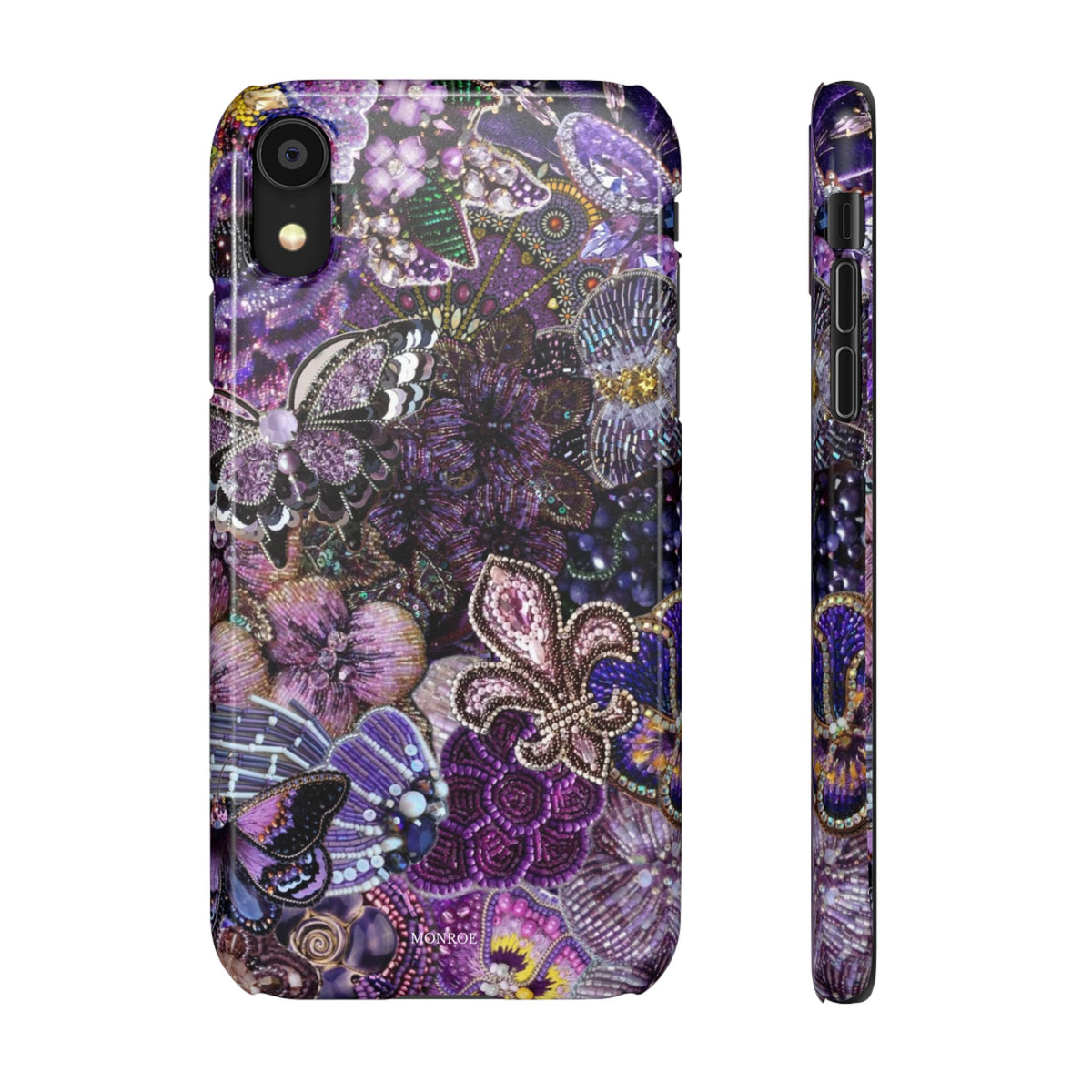 Purple Floral Butterfly Case