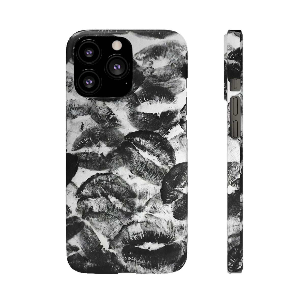 Black & White Kiss Print Case