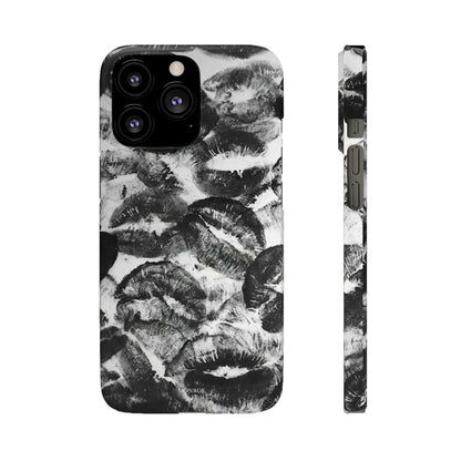 Black & White Kiss Print Case