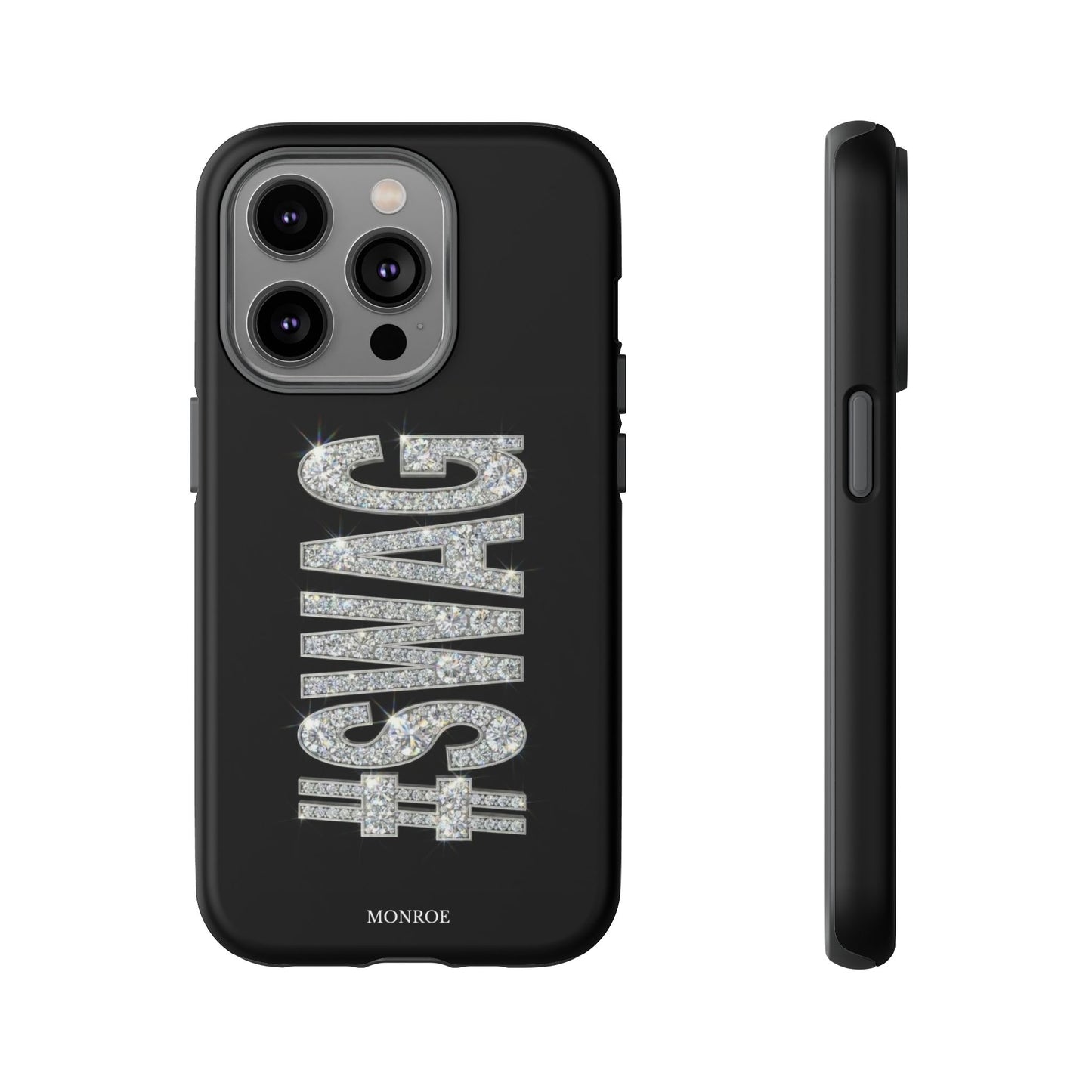 “#SWAG” Black Bling Tough Case