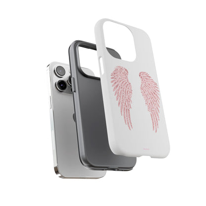 White & Pink Wings Tough Case