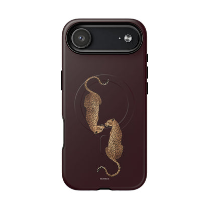 Burgundy Leopard Duo MagSafe Case