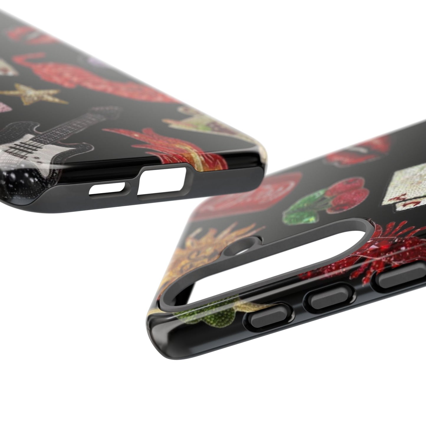 Retro Patch Motif Tough Case