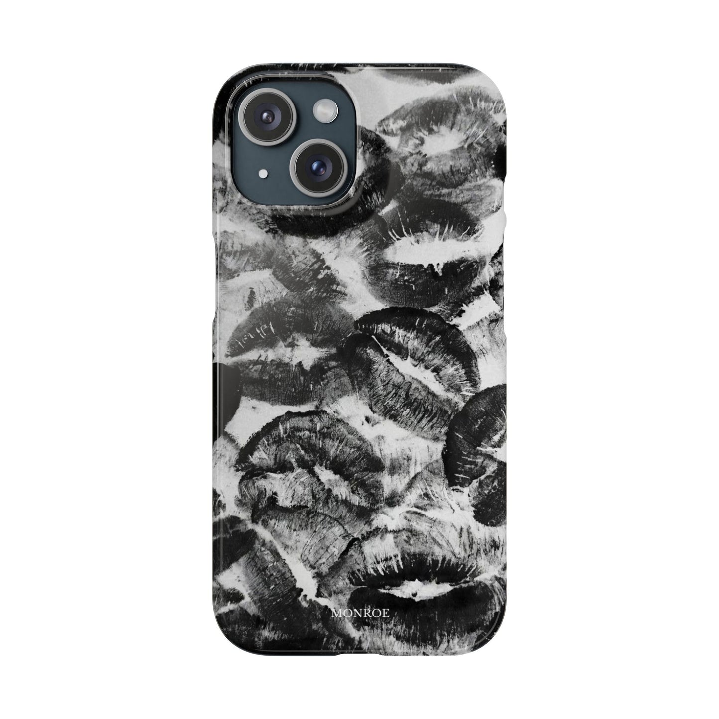 Black & White Kiss Print Case