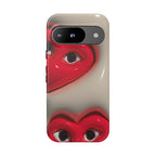 3D Hearts Phone Case