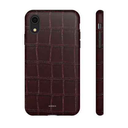 Burgundy Croc Tough Case
