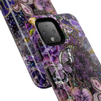 Purple Fleur-de-Lis Floral Tough Phone Case