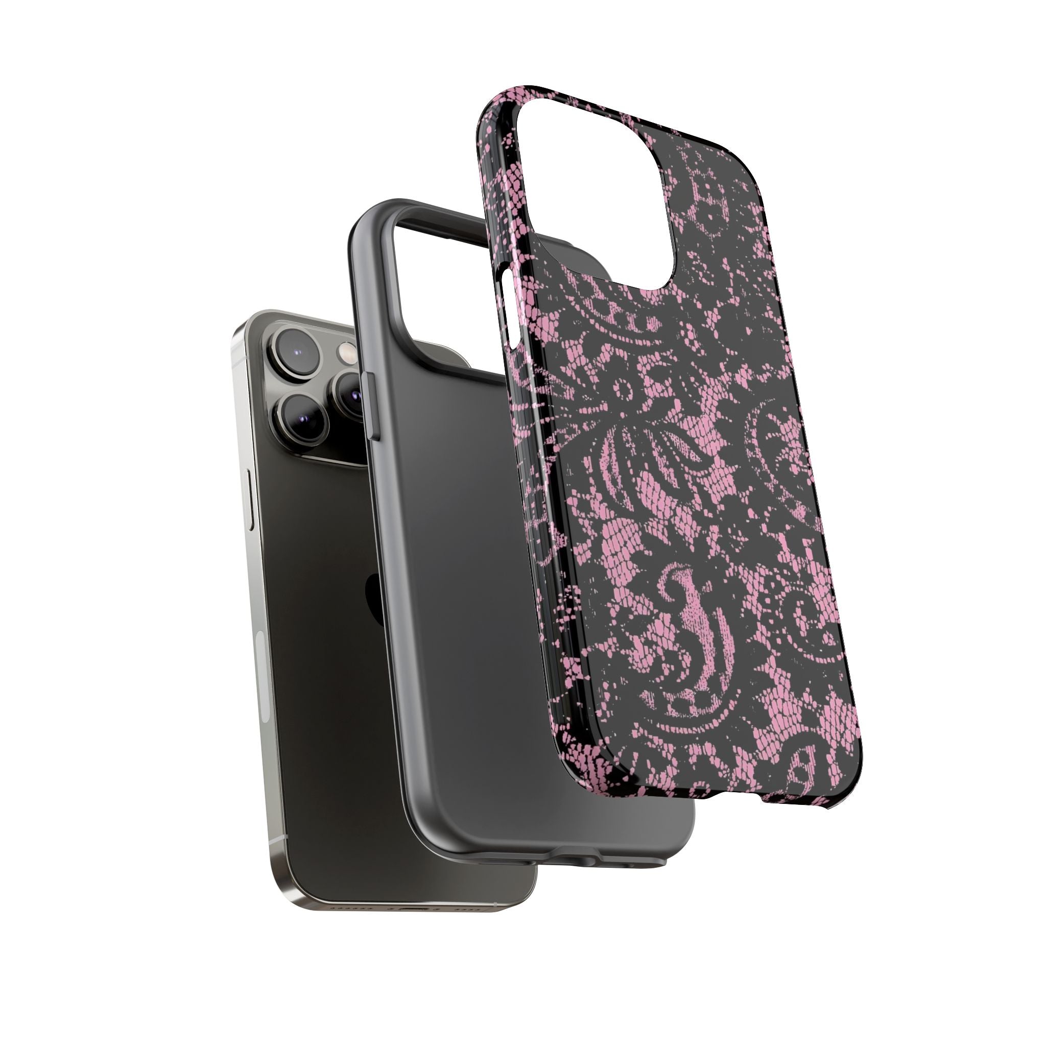 Pink Lace Pattern Tough Phone Case